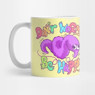 Don't Wormy Be Happy Worm on a String Mug